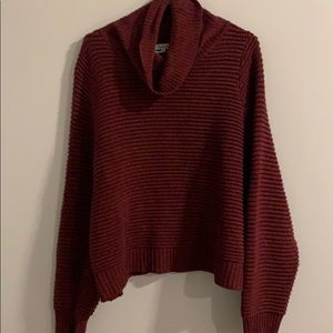 Side-Button Turtleneck Sweater